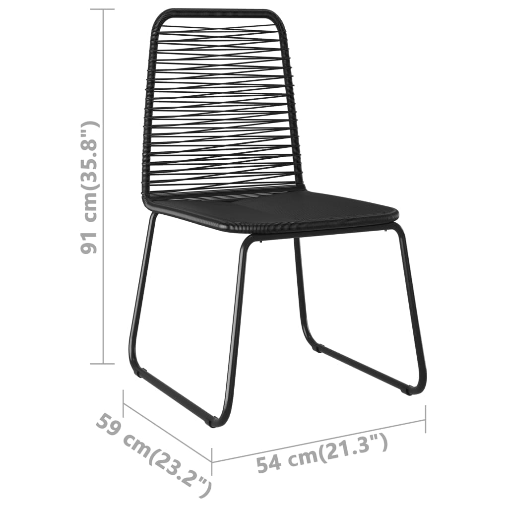 3-delige Tuinset PVC-rattan zwart is nu te koop bij PeponiXL, paradijselijk wonen!