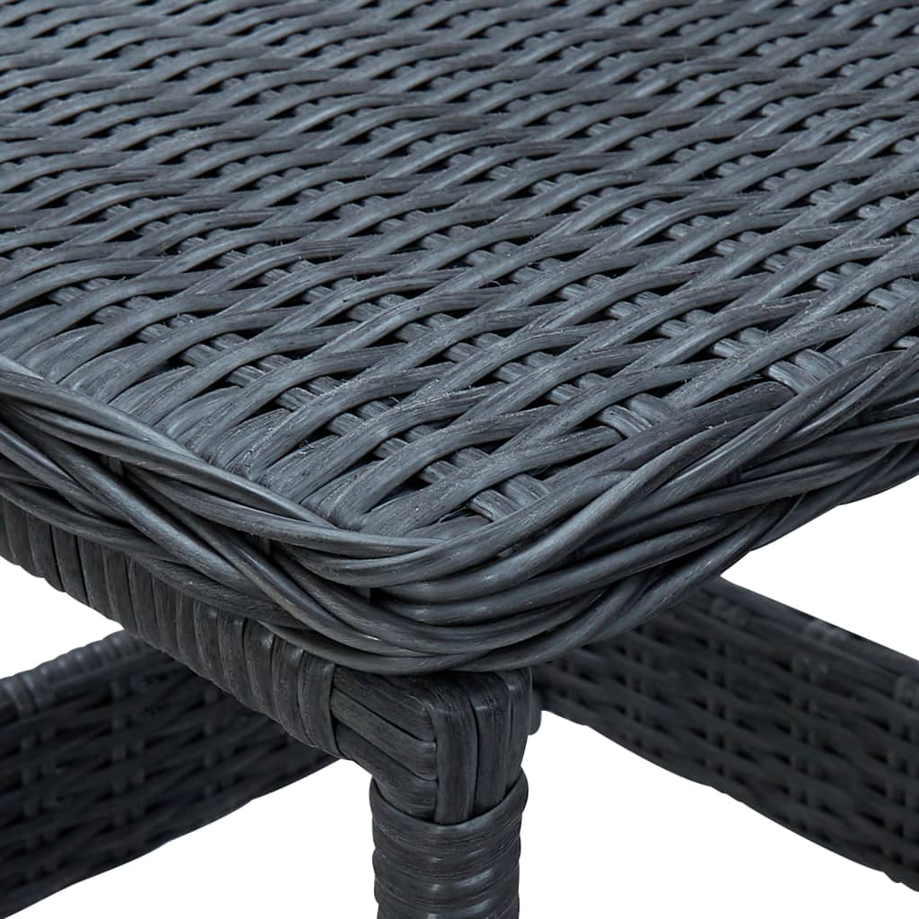 3-delige Loungeset met kussens poly rattan donkergrijs is nu te koop bij PeponiXL, paradijselijk wonen!
