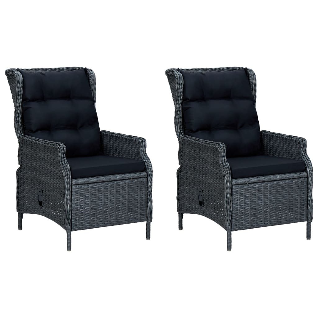9-delige Tuinset met kussens poly rattan donkergrijs is nu te koop bij PeponiXL, paradijselijk wonen!