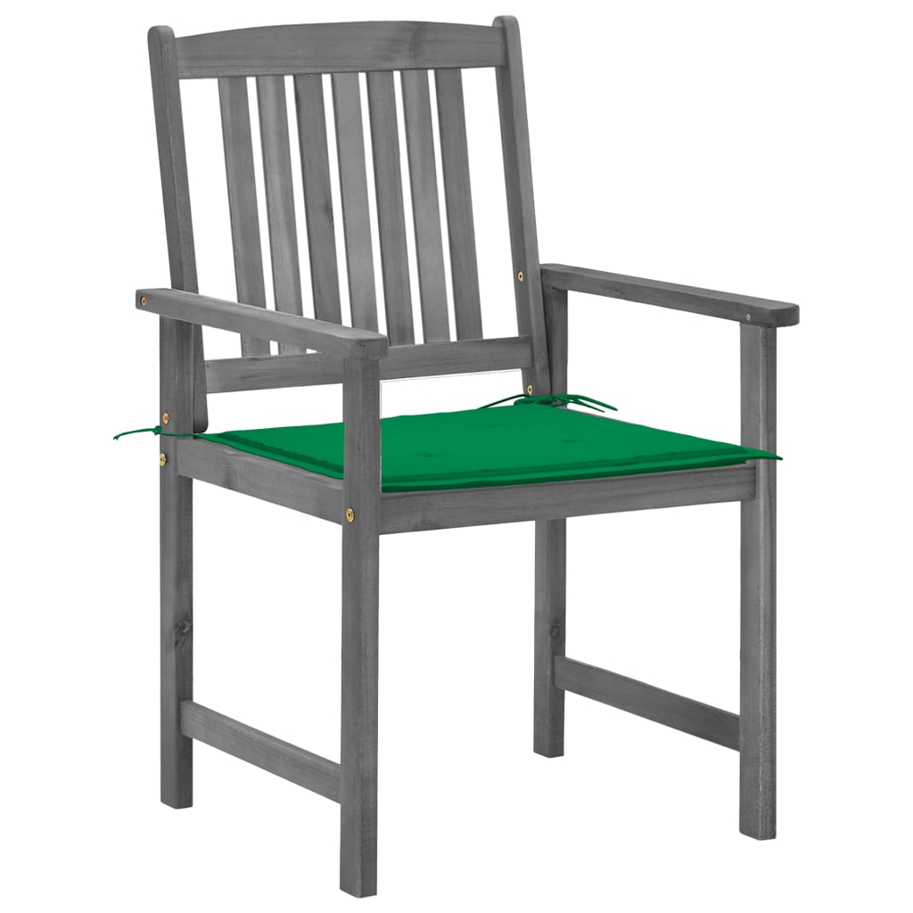 Tuinstoelen 4 st met kussens massief acaciahout grijs is nu te koop bij PeponiXL, paradijselijk wonen!