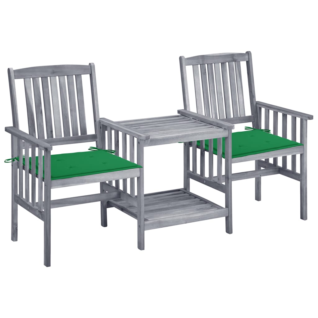 Tuinstoelen met tafeltje en kussens massief acaciahout is nu te koop bij PeponiXL, paradijselijk wonen!