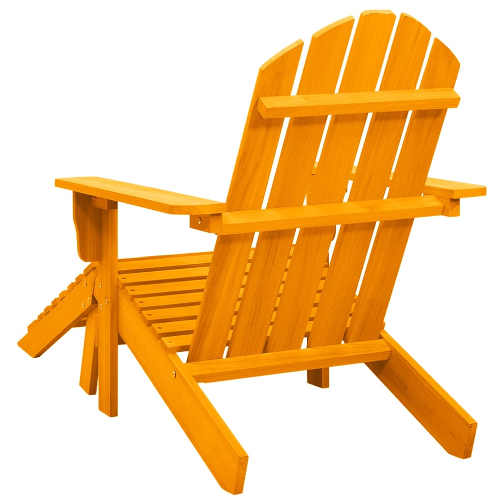 Tuinstoel Adirondack met voetenbank massief vurenhout oranje is nu te koop bij PeponiXL, paradijselijk wonen!