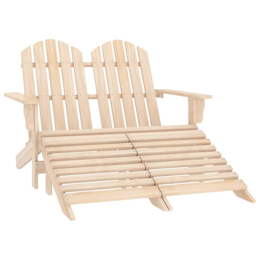 Tuinstoel 2-zits Adirondack met voetenbank vurenhout is nu te koop bij PeponiXL, paradijselijk wonen!