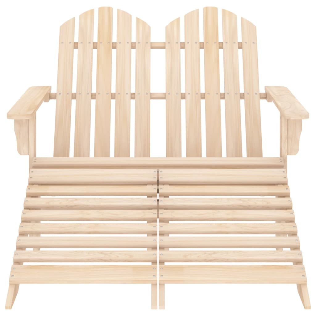 Tuinstoel 2-zits Adirondack met voetenbank vurenhout is nu te koop bij PeponiXL, paradijselijk wonen!