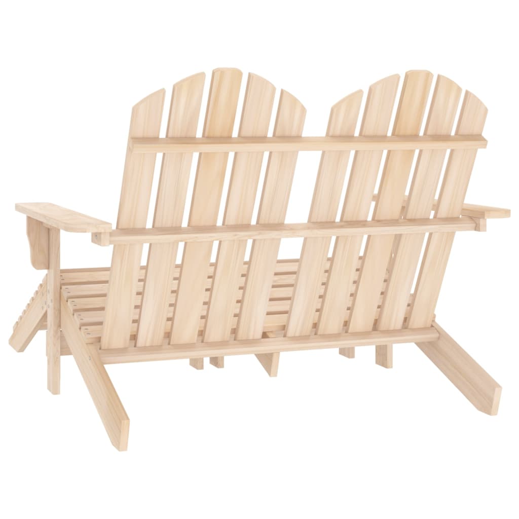 Tuinstoel 2-zits Adirondack met voetenbank vurenhout is nu te koop bij PeponiXL, paradijselijk wonen!