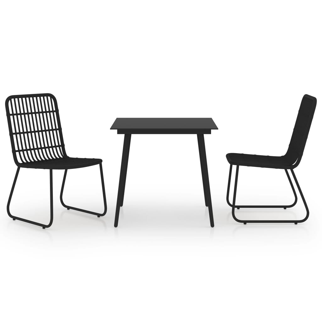 3-delige Tuinset poly rattan en glas is nu te koop bij PeponiXL, paradijselijk wonen!