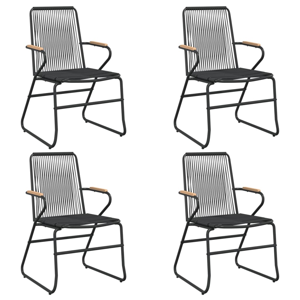 5-delige Tuinset PVC-rattan zwart is nu te koop bij PeponiXL, paradijselijk wonen!