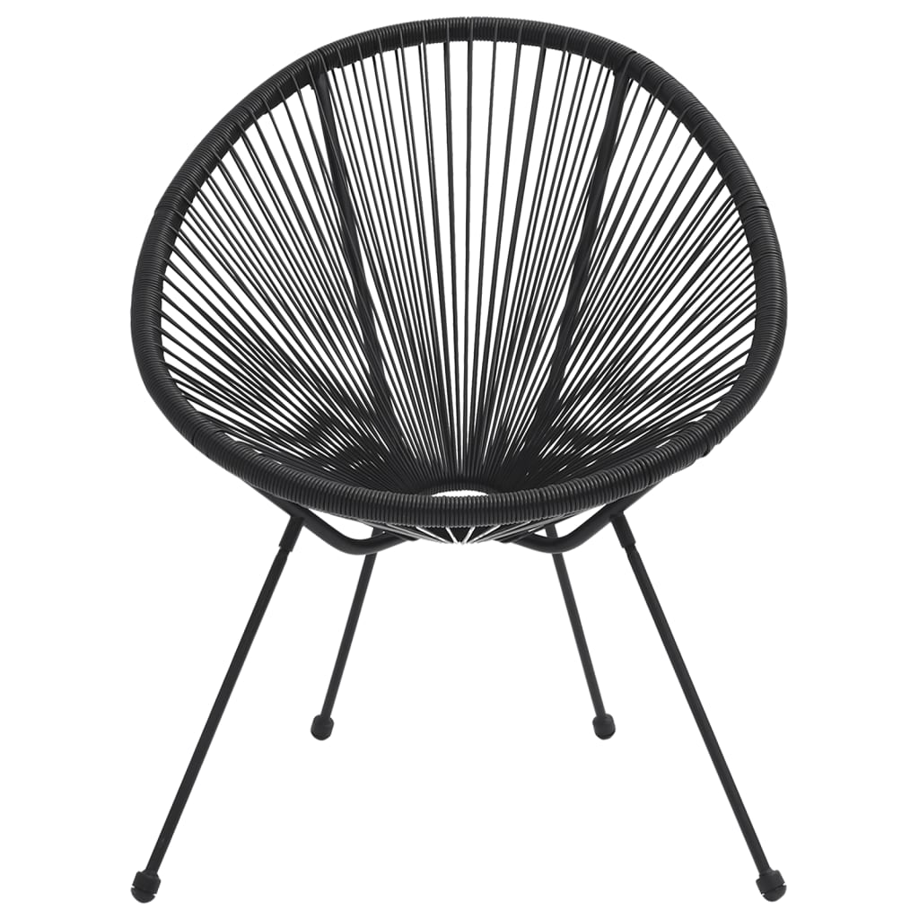 5-delige Tuinset PVC-rattan zwart is nu te koop bij PeponiXL, paradijselijk wonen!