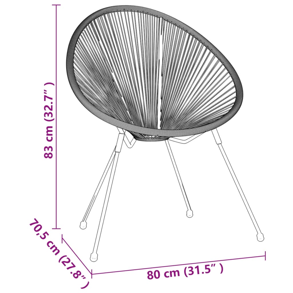 5-delige Tuinset PVC-rattan zwart is nu te koop bij PeponiXL, paradijselijk wonen!