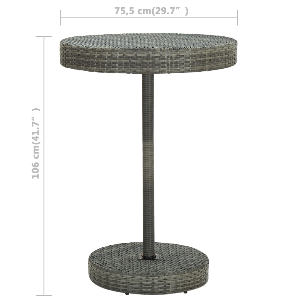 5-delige Tuinbarset met kussens poly rattan grijs is nu te koop bij PeponiXL, paradijselijk wonen!