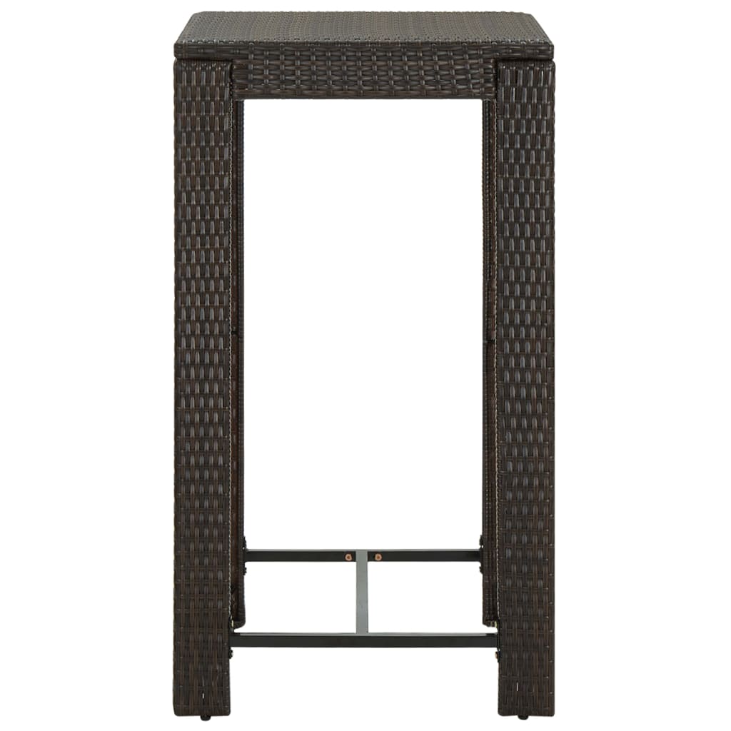 3-delige Tuinbarset met kussens poly rattan bruin is nu te koop bij PeponiXL, paradijselijk wonen!