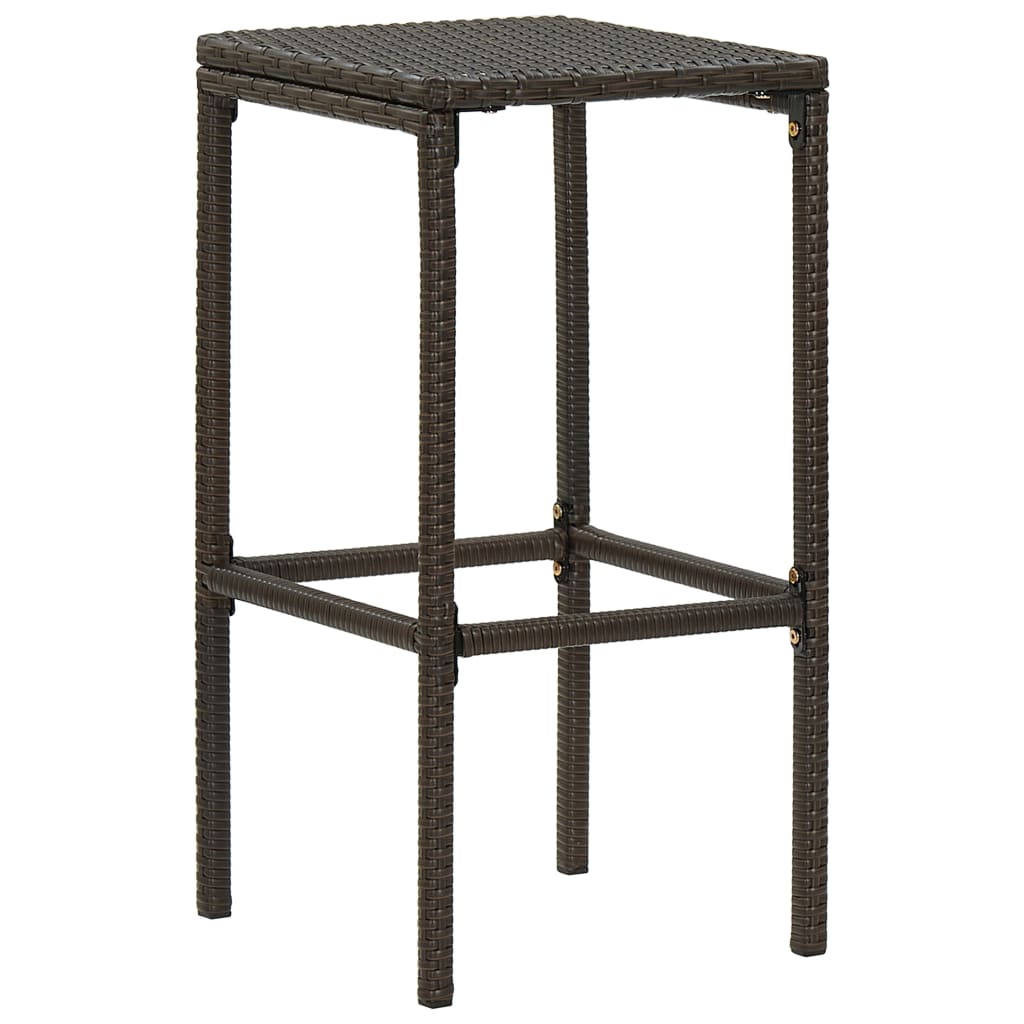 3-delige Tuinbarset met kussens poly rattan bruin is nu te koop bij PeponiXL, paradijselijk wonen!