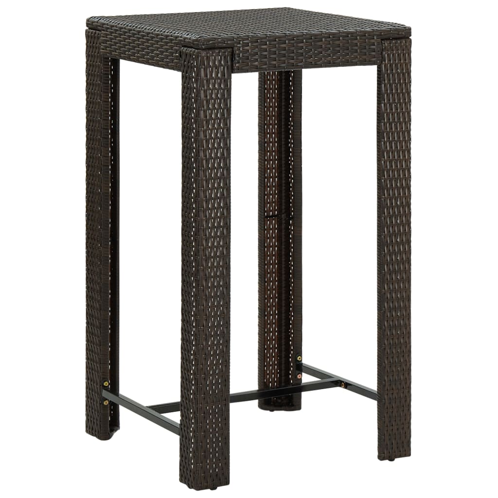 5-delige Tuinbarset met kussens poly rattan bruin is nu te koop bij PeponiXL, paradijselijk wonen!