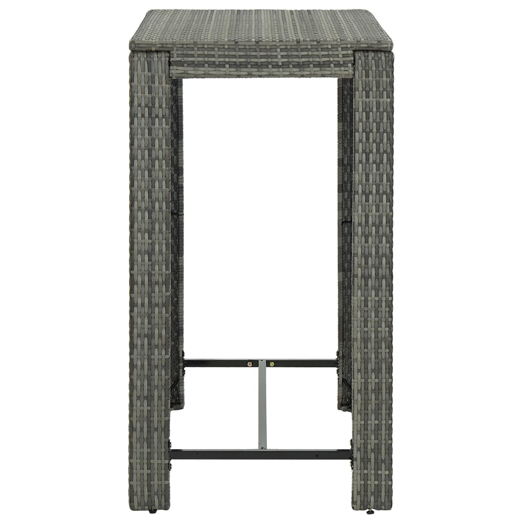 5-delige Tuinbarset met kussens poly rattan grijs is nu te koop bij PeponiXL, paradijselijk wonen!