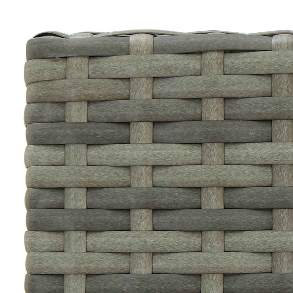 5-delige Tuinbarset met armleuningen poly rattan grijs is nu te koop bij PeponiXL, paradijselijk wonen!