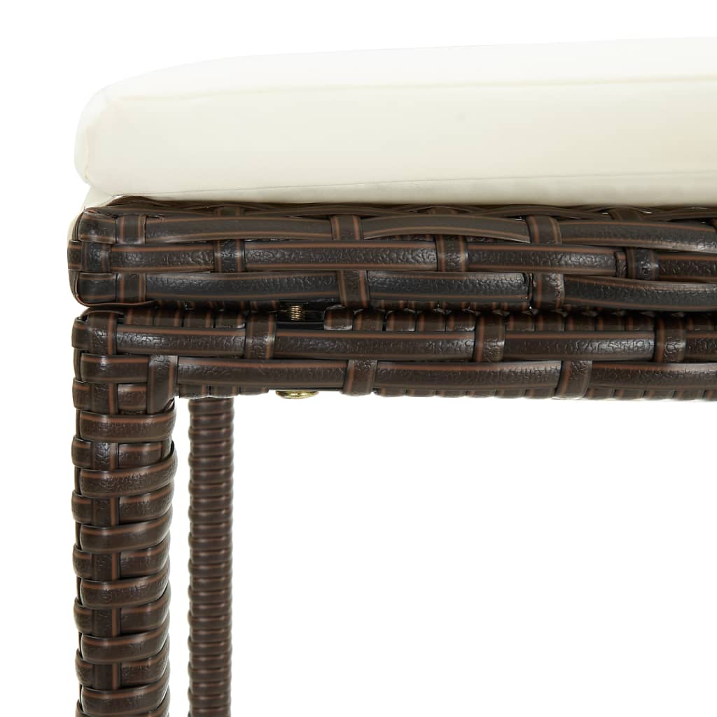 5-delige Tuinbarset met kussens poly rattan bruin is nu te koop bij PeponiXL, paradijselijk wonen!