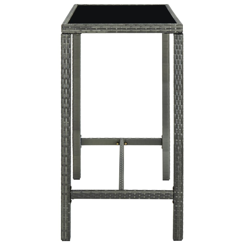 9-delige Tuinbarset met kussens poly rattan grijs is nu te koop bij PeponiXL, paradijselijk wonen!