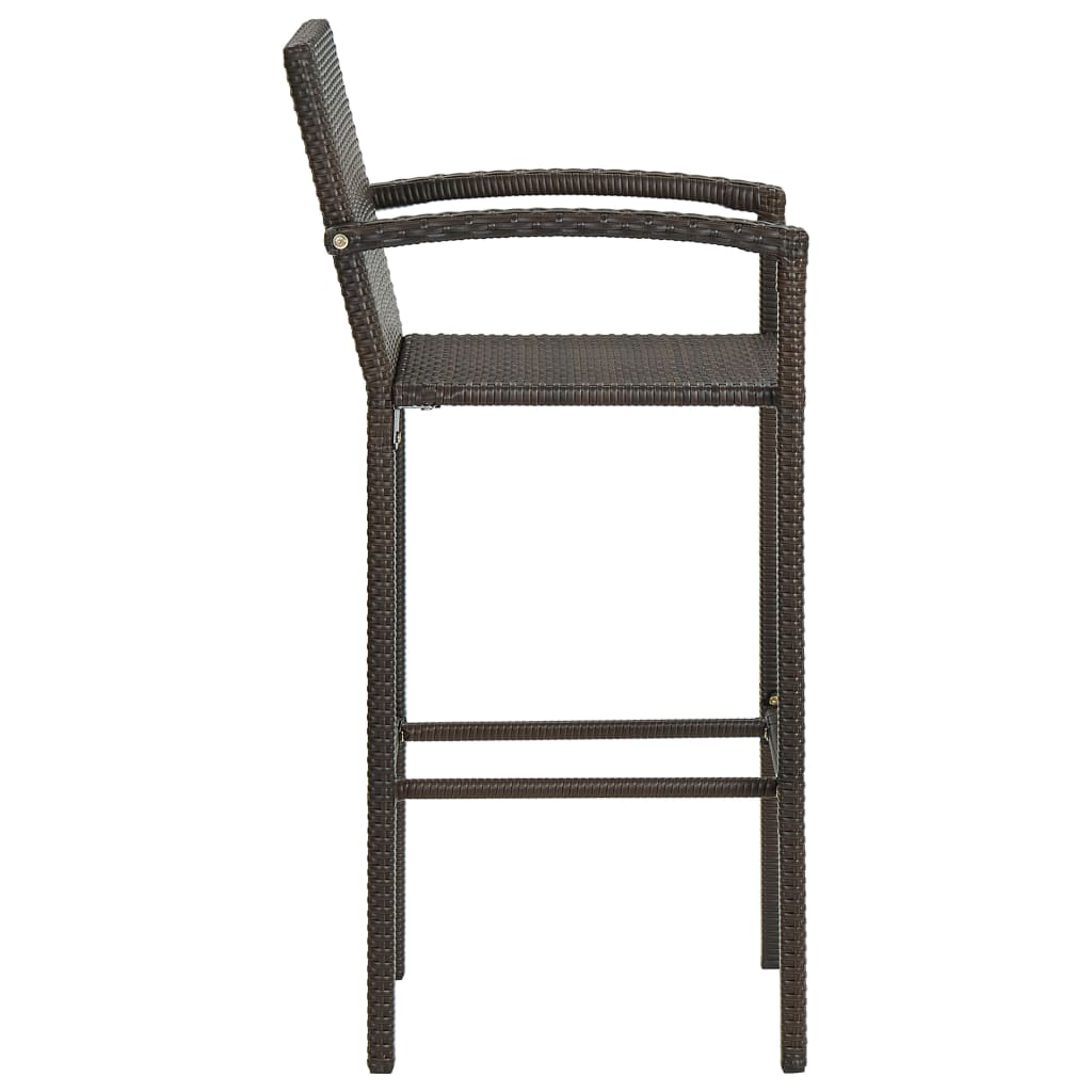 5-delige Tuinbarset poly rattan bruin is nu te koop bij PeponiXL, paradijselijk wonen!