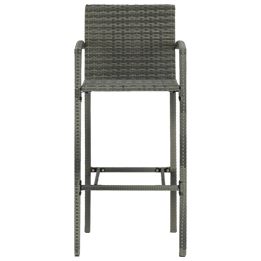 5-delige Tuinbarset poly rattan grijs is nu te koop bij PeponiXL, paradijselijk wonen!