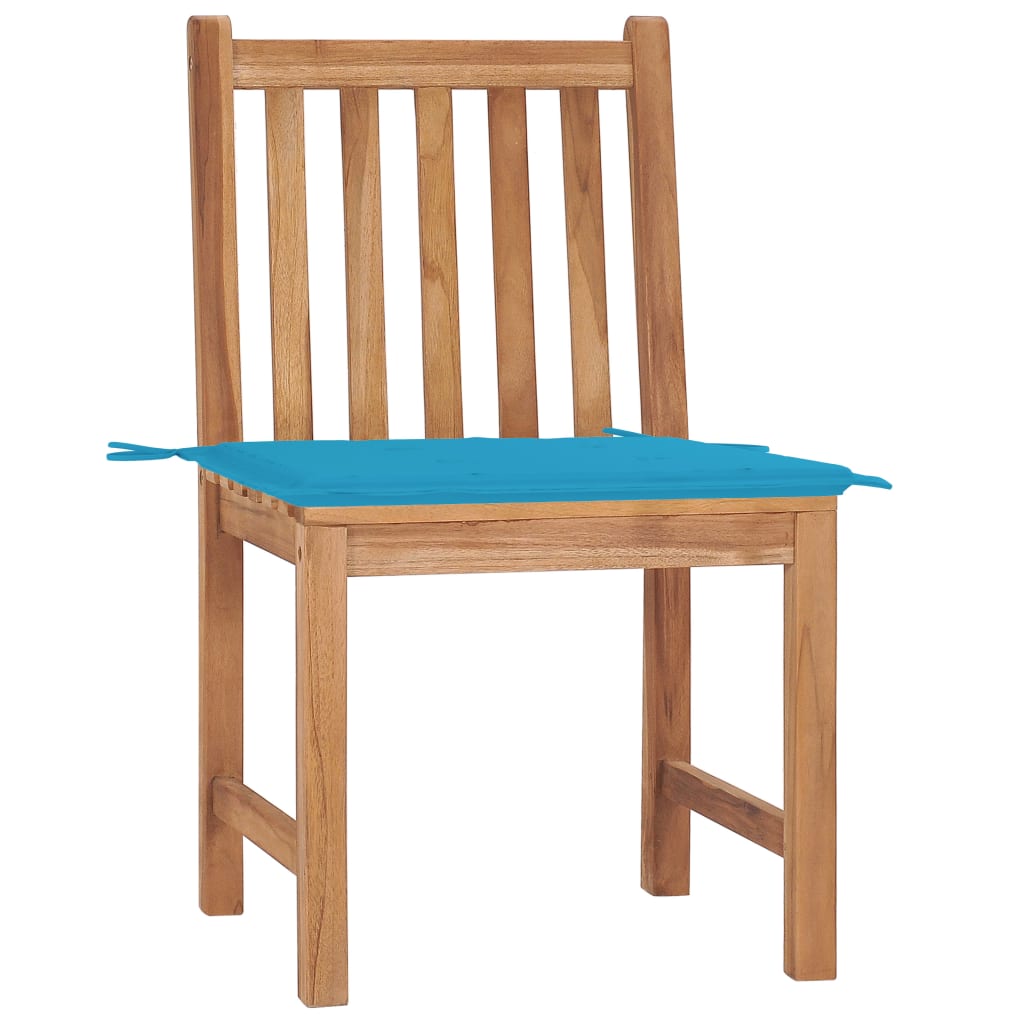Tuinstoelen 2 st met kussens massief teakhout is nu te koop bij PeponiXL, paradijselijk wonen!
