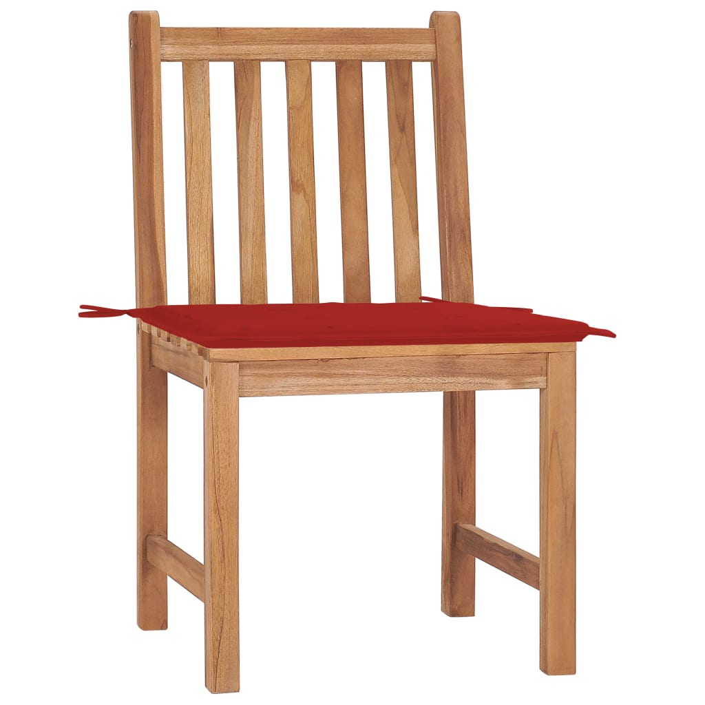 Tuinstoelen 2 st met kussens massief teakhout is nu te koop bij PeponiXL, paradijselijk wonen!