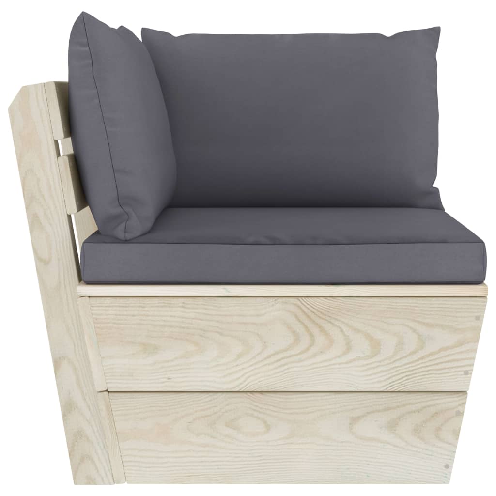 Tuinhoekbank met kussens pallet geïmpregneerd vurenhout is nu te koop bij PeponiXL, paradijselijk wonen!