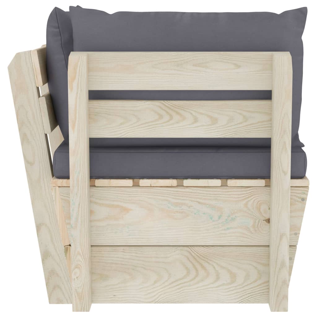 Tuinhoekbank met kussens pallet geïmpregneerd vurenhout is nu te koop bij PeponiXL, paradijselijk wonen!