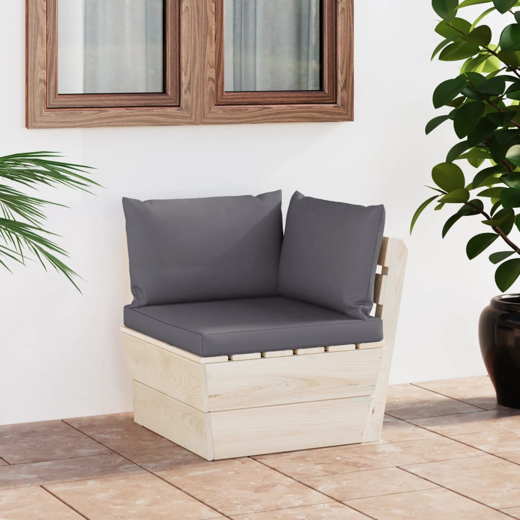 Tuinhoekbank met kussens pallet geïmpregneerd vurenhout is nu te koop bij PeponiXL, paradijselijk wonen!