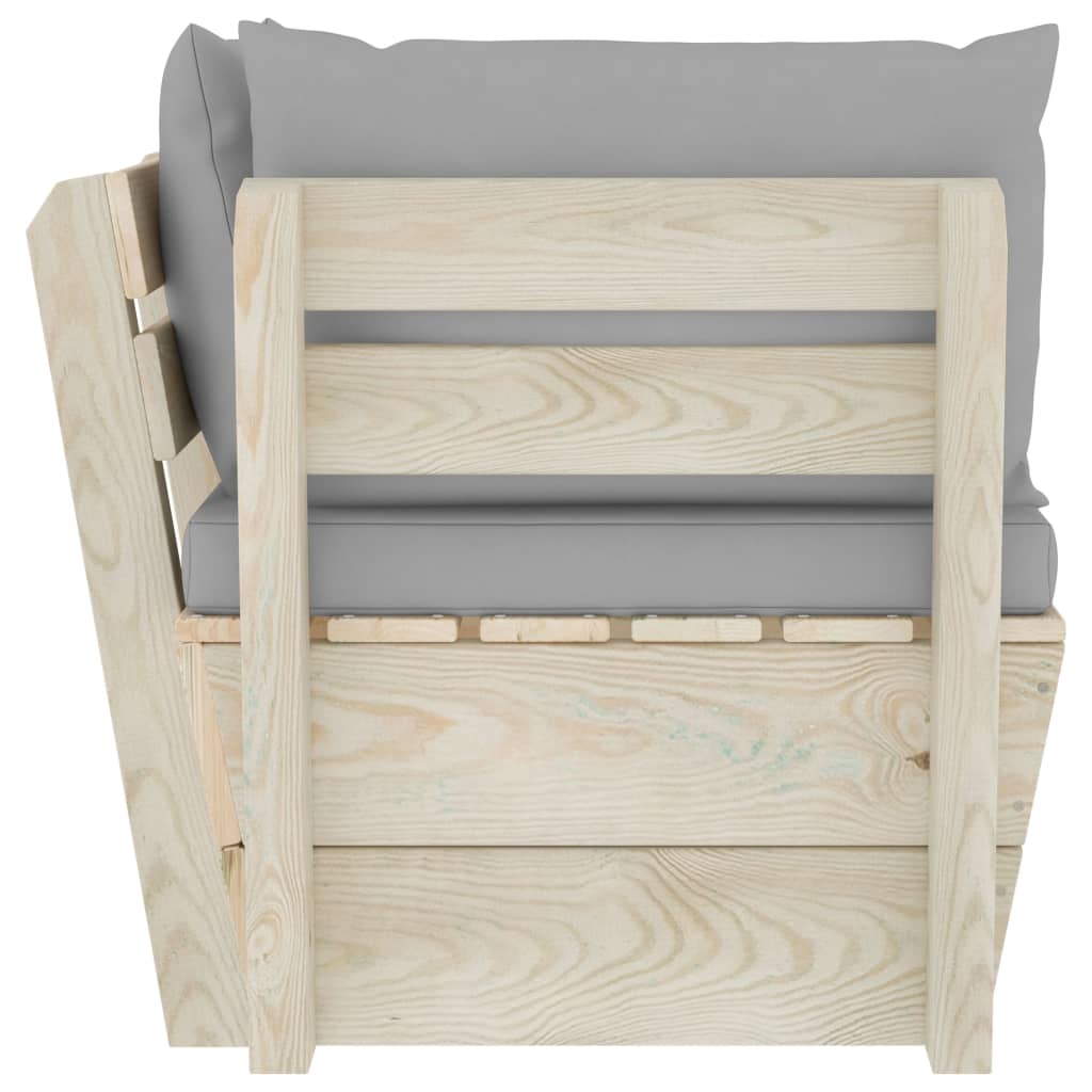 Tuinhoekbank met kussens pallet geïmpregneerd vurenhout is nu te koop bij PeponiXL, paradijselijk wonen!
