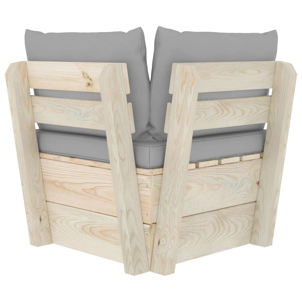 Tuinhoekbank met kussens pallet geïmpregneerd vurenhout is nu te koop bij PeponiXL, paradijselijk wonen!
