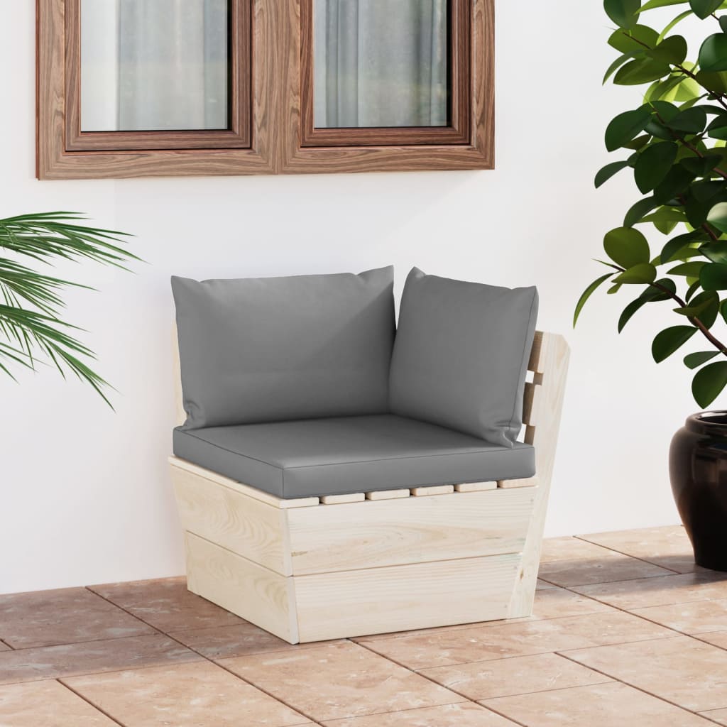 Tuinhoekbank met kussens pallet geïmpregneerd vurenhout is nu te koop bij PeponiXL, paradijselijk wonen!