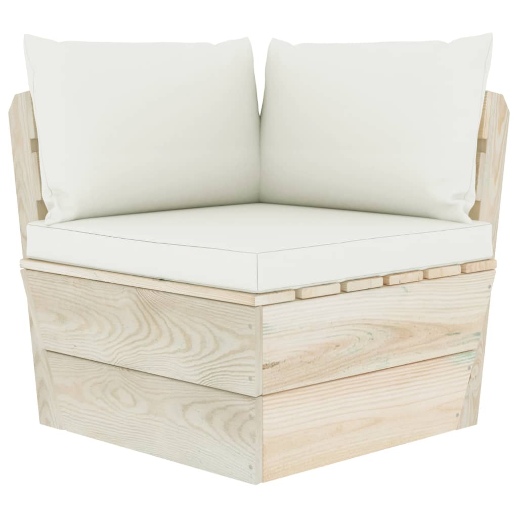 Tuinhoekbank met kussens pallet geïmpregneerd vurenhout is nu te koop bij PeponiXL, paradijselijk wonen!