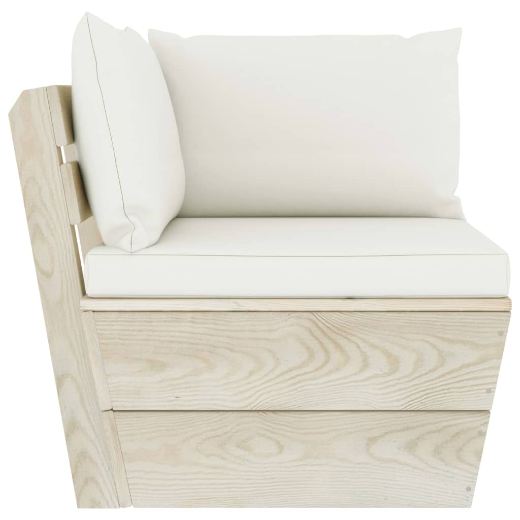 Tuinhoekbank met kussens pallet geïmpregneerd vurenhout is nu te koop bij PeponiXL, paradijselijk wonen!