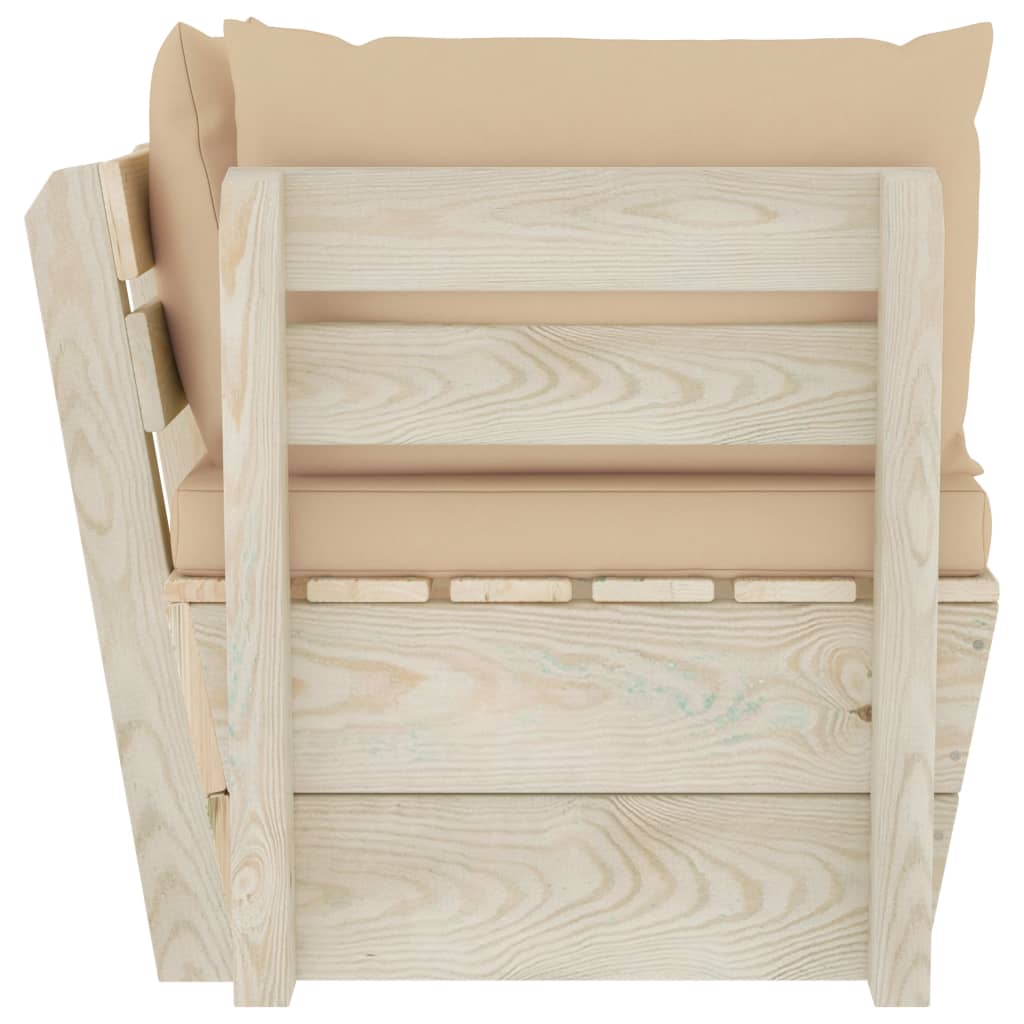 Tuinhoekbank met kussens pallet geïmpregneerd vurenhout is nu te koop bij PeponiXL, paradijselijk wonen!