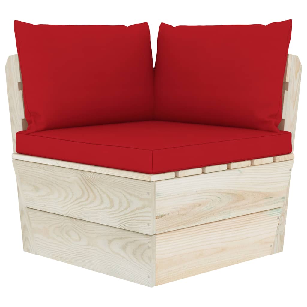 Tuinhoekbank met kussens pallet geïmpregneerd vurenhout is nu te koop bij PeponiXL, paradijselijk wonen!