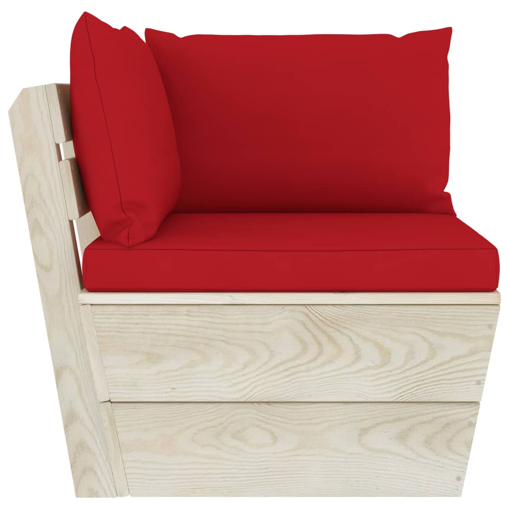 Tuinhoekbank met kussens pallet geïmpregneerd vurenhout is nu te koop bij PeponiXL, paradijselijk wonen!