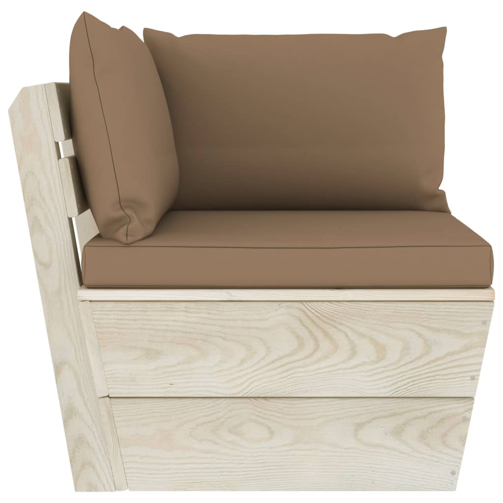 Tuinhoekbank met kussens pallet geïmpregneerd vurenhout is nu te koop bij PeponiXL, paradijselijk wonen!