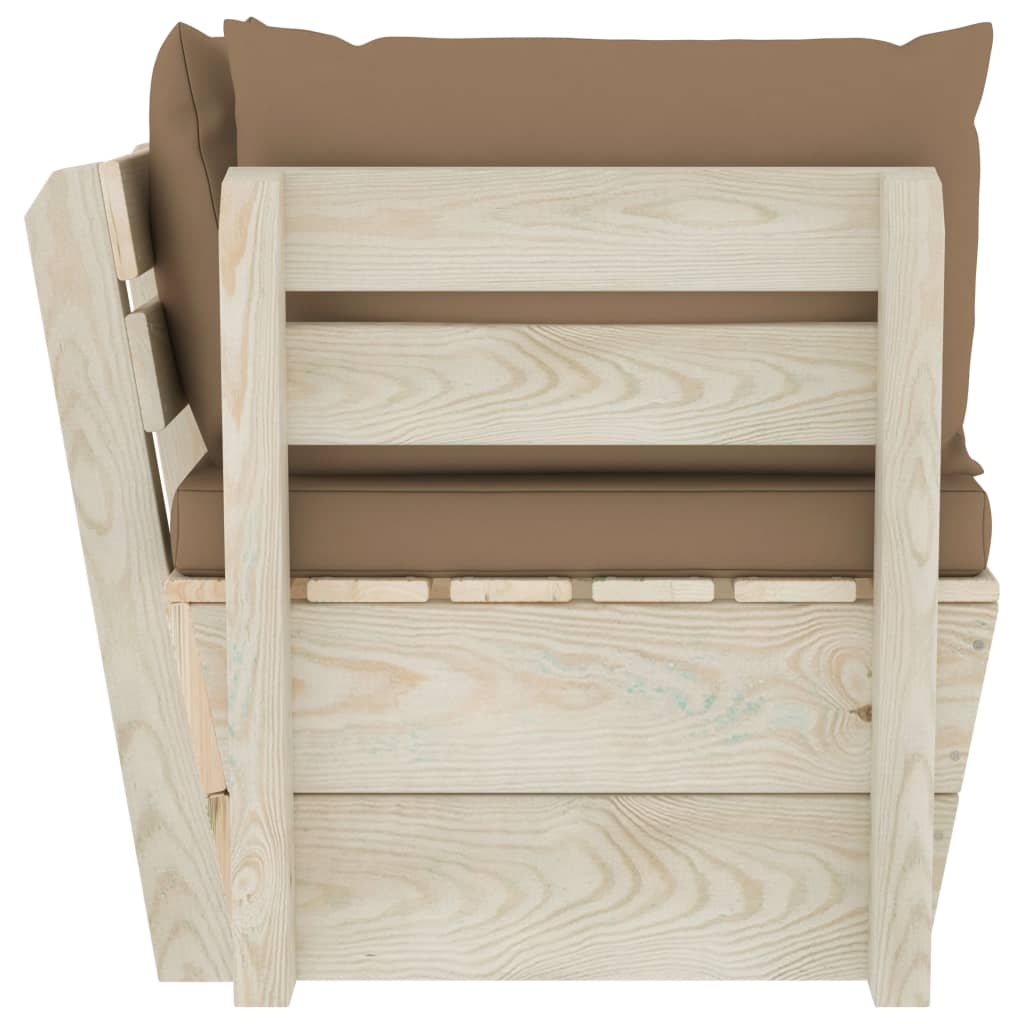 Tuinhoekbank met kussens pallet geïmpregneerd vurenhout is nu te koop bij PeponiXL, paradijselijk wonen!