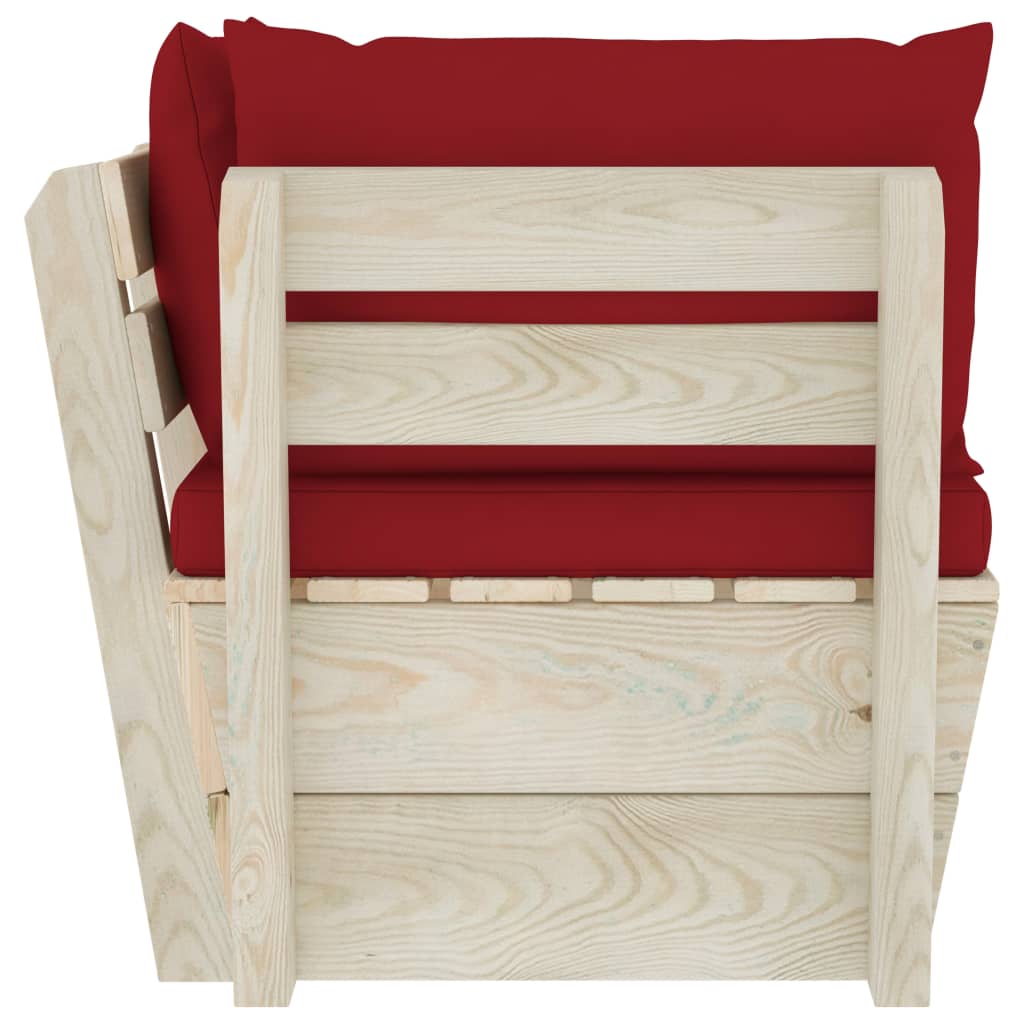 Tuinhoekbank met kussens pallet geïmpregneerd vurenhout is nu te koop bij PeponiXL, paradijselijk wonen!
