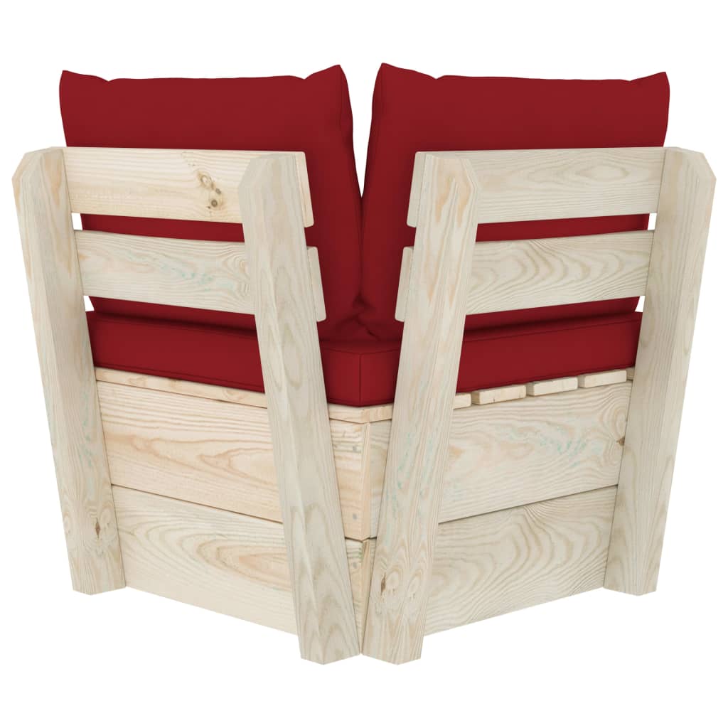 Tuinhoekbank met kussens pallet geïmpregneerd vurenhout is nu te koop bij PeponiXL, paradijselijk wonen!