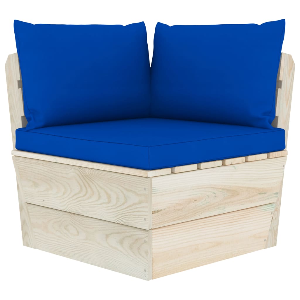 Tuinhoekbank met kussens pallet geïmpregneerd vurenhout is nu te koop bij PeponiXL, paradijselijk wonen!