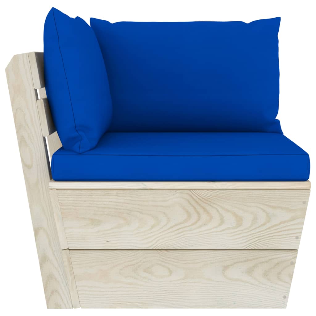 Tuinhoekbank met kussens pallet geïmpregneerd vurenhout is nu te koop bij PeponiXL, paradijselijk wonen!