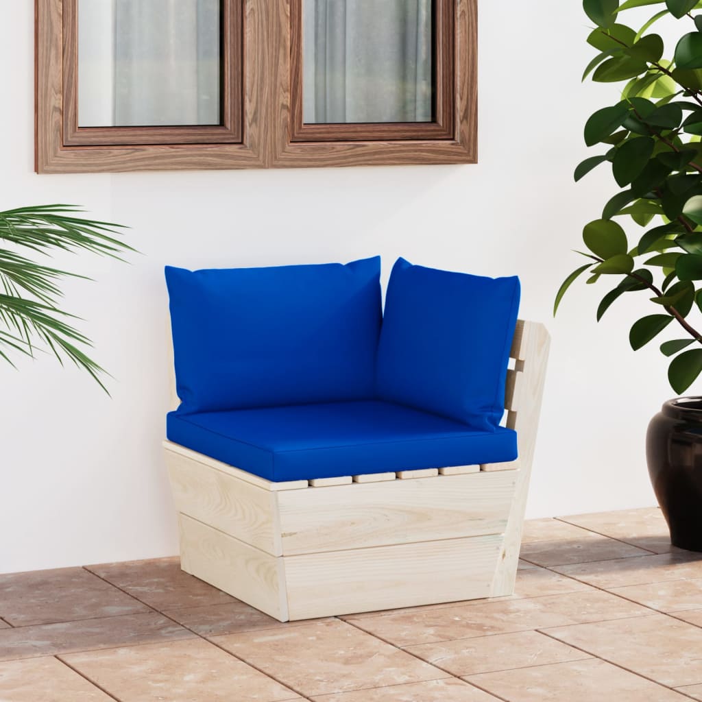 Tuinhoekbank met kussens pallet geïmpregneerd vurenhout is nu te koop bij PeponiXL, paradijselijk wonen!