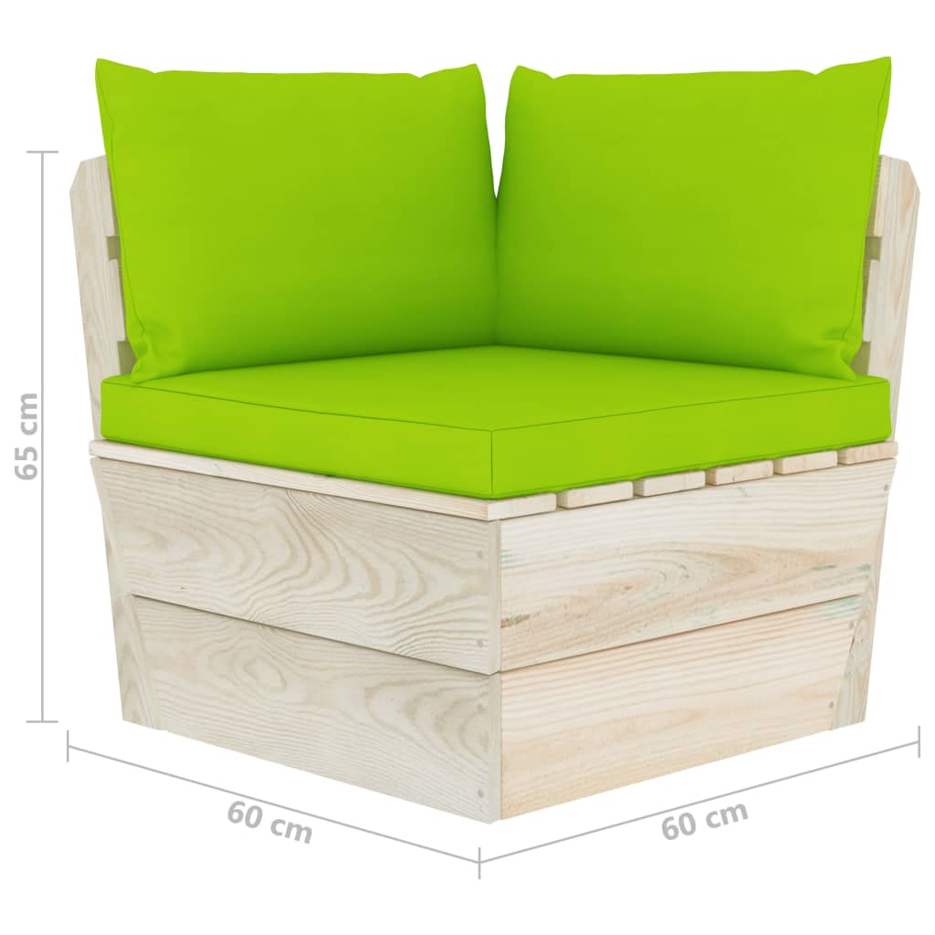 Tuinhoekbank met kussens pallet geïmpregneerd vurenhout is nu te koop bij PeponiXL, paradijselijk wonen!