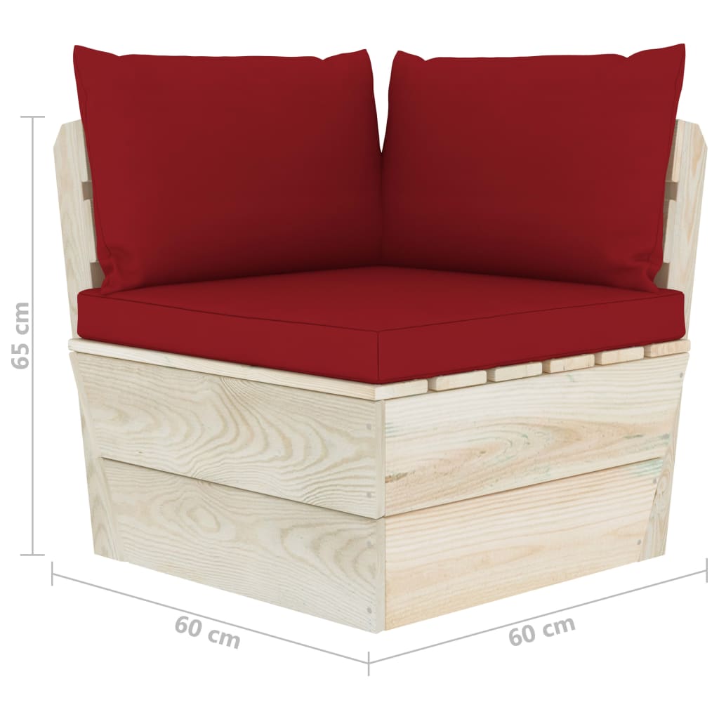 Tuinbank 2-zits met kussens pallet vurenhout is nu te koop bij PeponiXL, paradijselijk wonen!