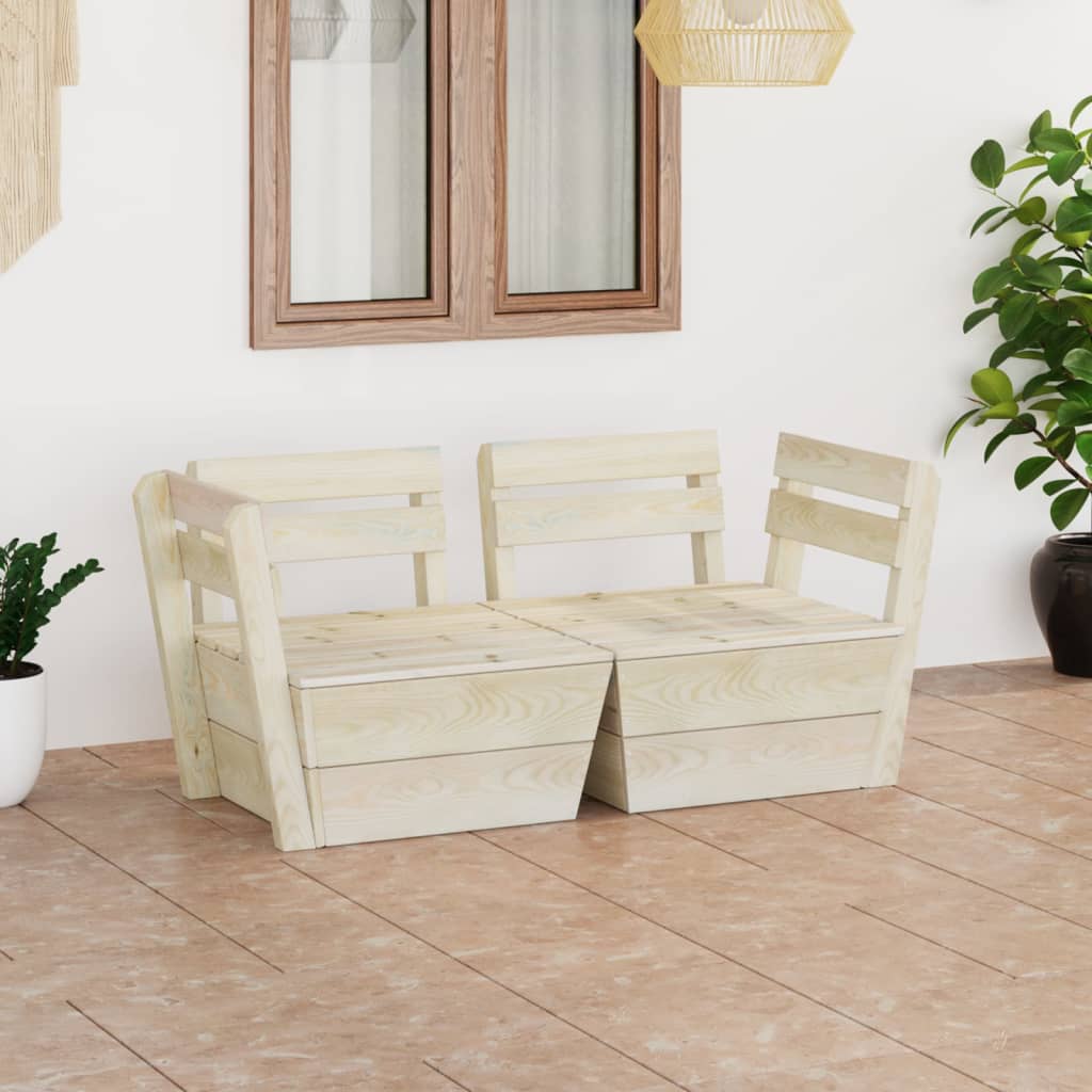 Tuinbank 2-zits pallet geïmpregneerd vurenhout is nu te koop bij PeponiXL, paradijselijk wonen!