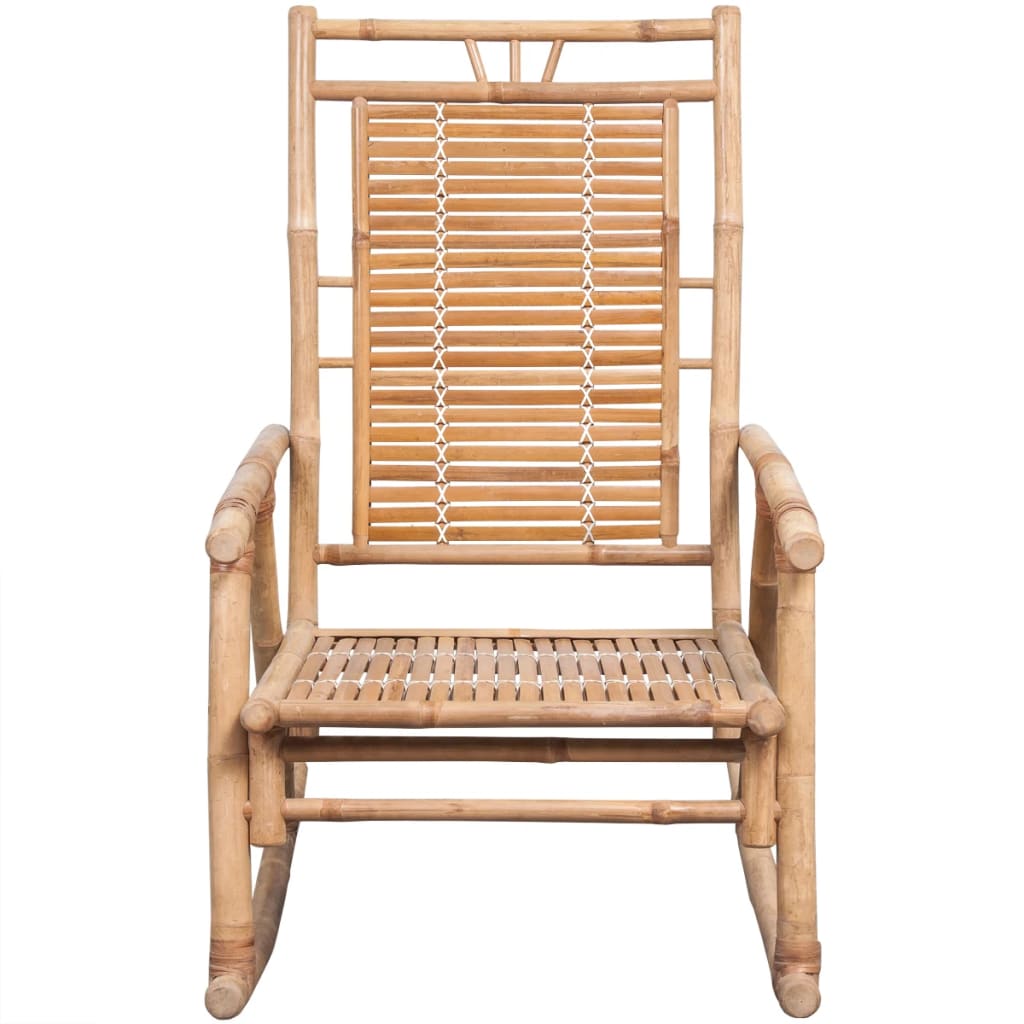 Schommelstoel met kussen bamboe is nu te koop bij PeponiXL, paradijselijk wonen!