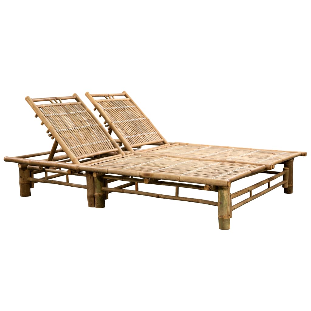 Ligbed 2-persoons met kussens bamboe is nu te koop bij PeponiXL, paradijselijk wonen!
