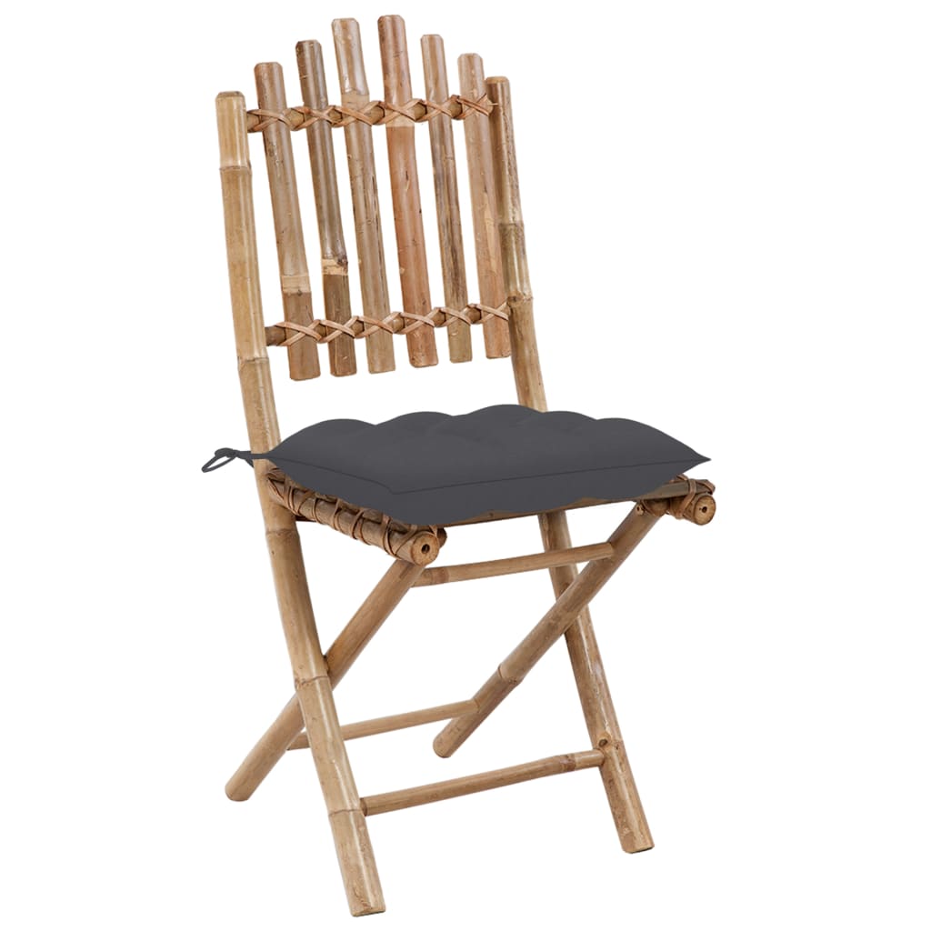 5-delige Tuinset inklapbaar met kussens bamboe is nu te koop bij PeponiXL, paradijselijk wonen!