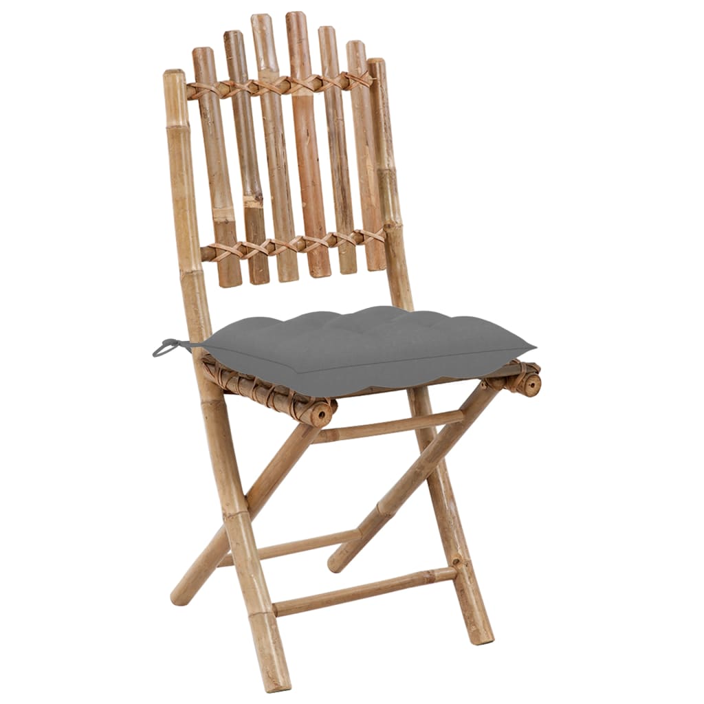 5-delige Tuinset inklapbaar met kussens bamboe is nu te koop bij PeponiXL, paradijselijk wonen!